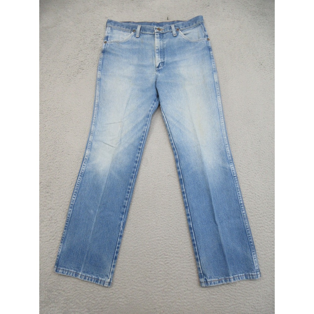 Wrangler Cowboy Cut Slim Fit Jeans Mens 34x32 Blue Western Workwear Ranchwear